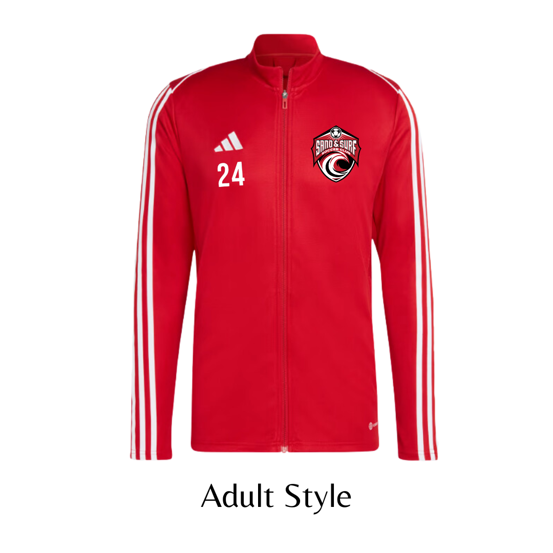 2024 Adidas Red Player Full Zip Jacket