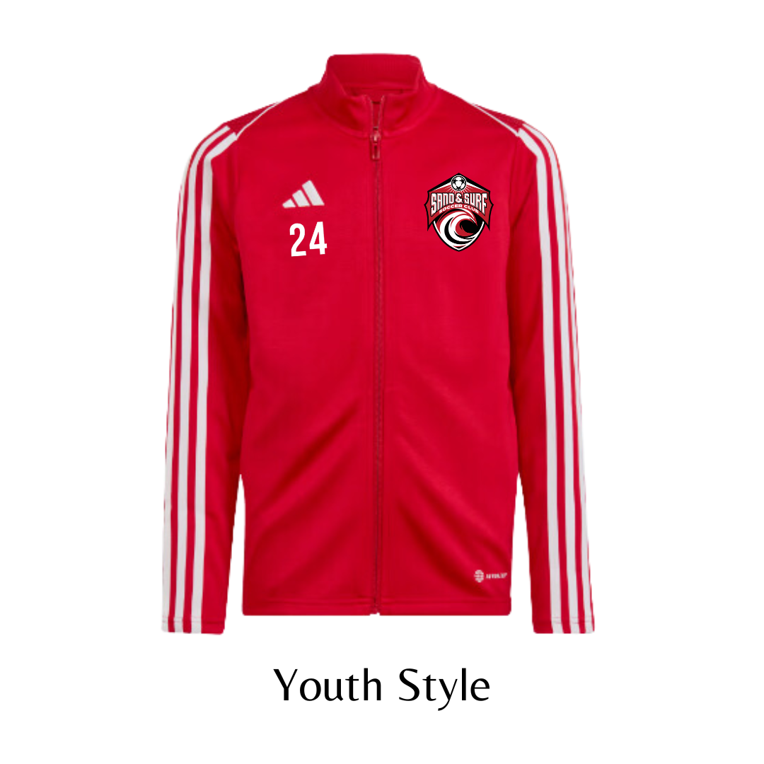 2024 Adidas Red Player Full Zip Jacket